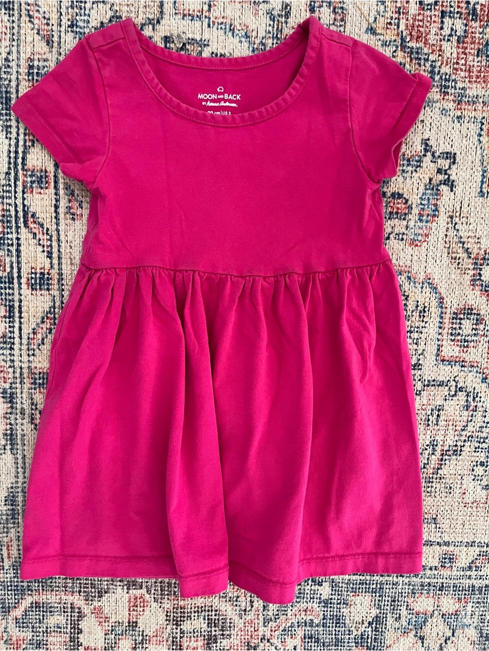 Moon and Back by Hanna Andersson organic cotton pink dress 3T